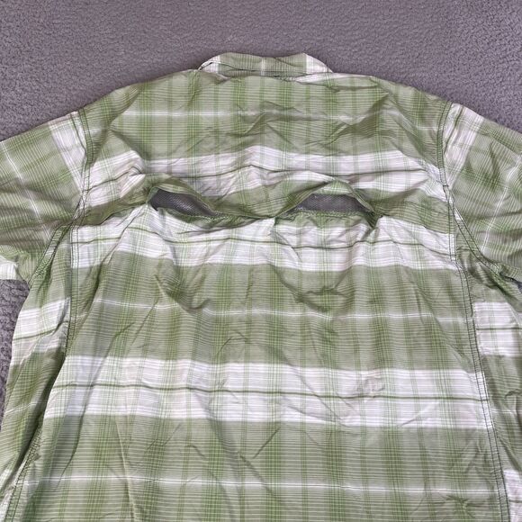 The North Face Shirt Mens XL Green Plaid Button  Vaporwick Vented Outdoor - Picture 8 of 12